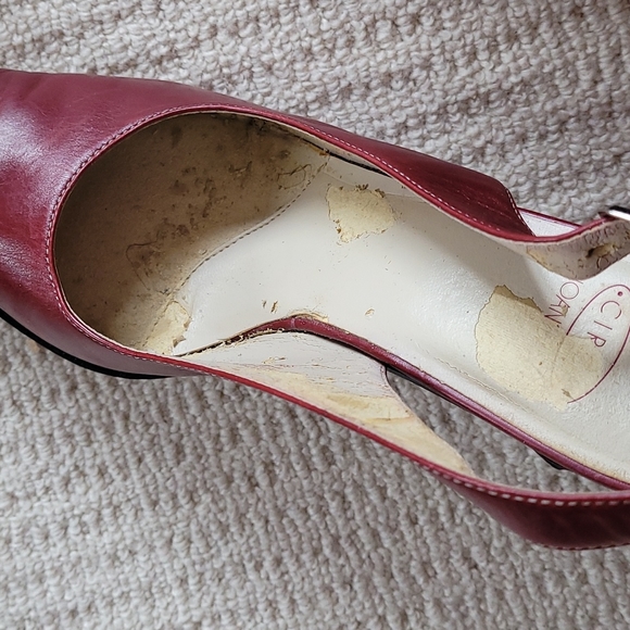 Burgundy pointy toe heals - Picture 5 of 6